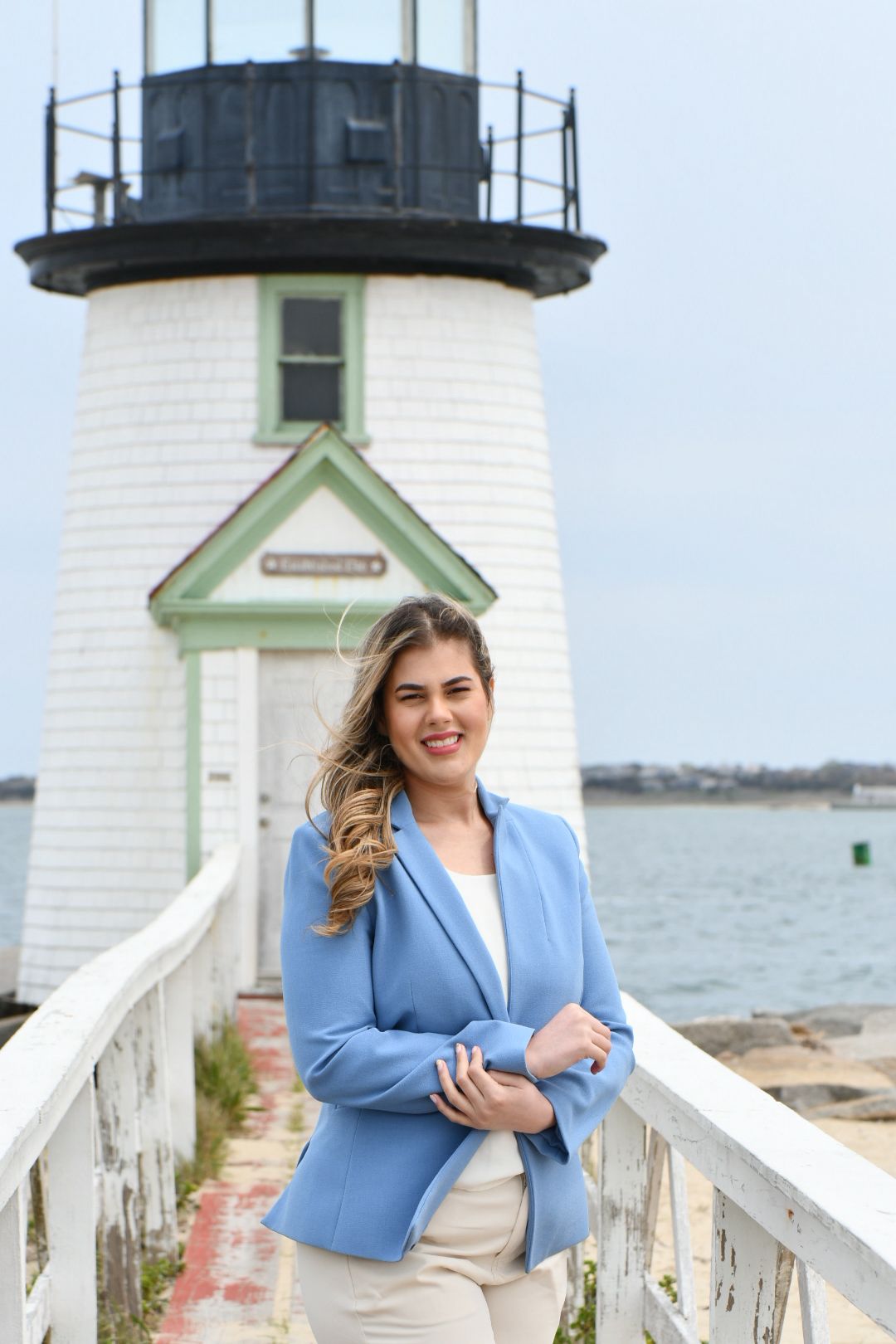 Larissa Bayer at Brant Point Lighthouse, Nantucket